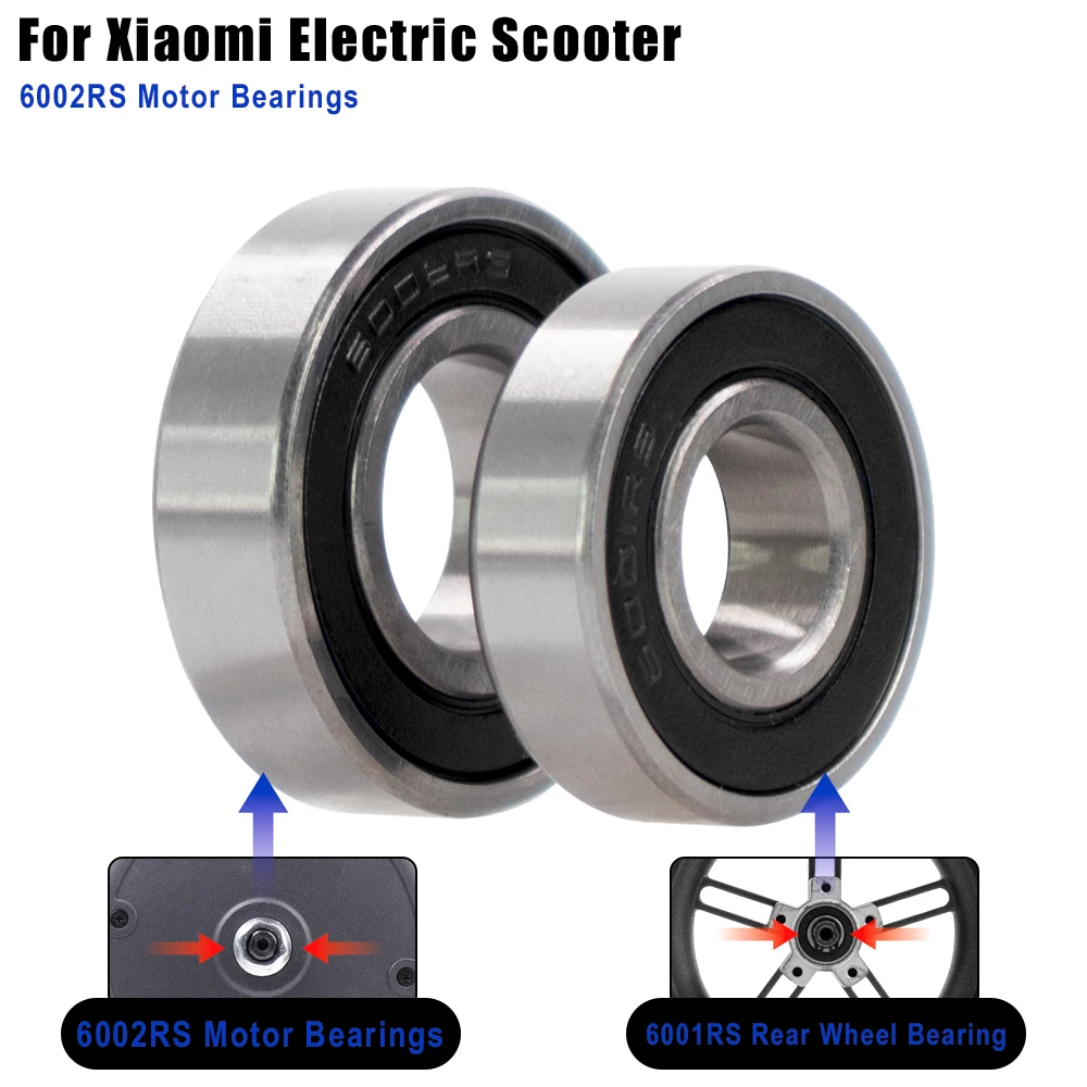 6001RS /6002RS High Speed Precision Front Motor Bearing Rear Wheel Ball Bearings For Xiaomi M365 Pro 1S Electric Scooter Parts