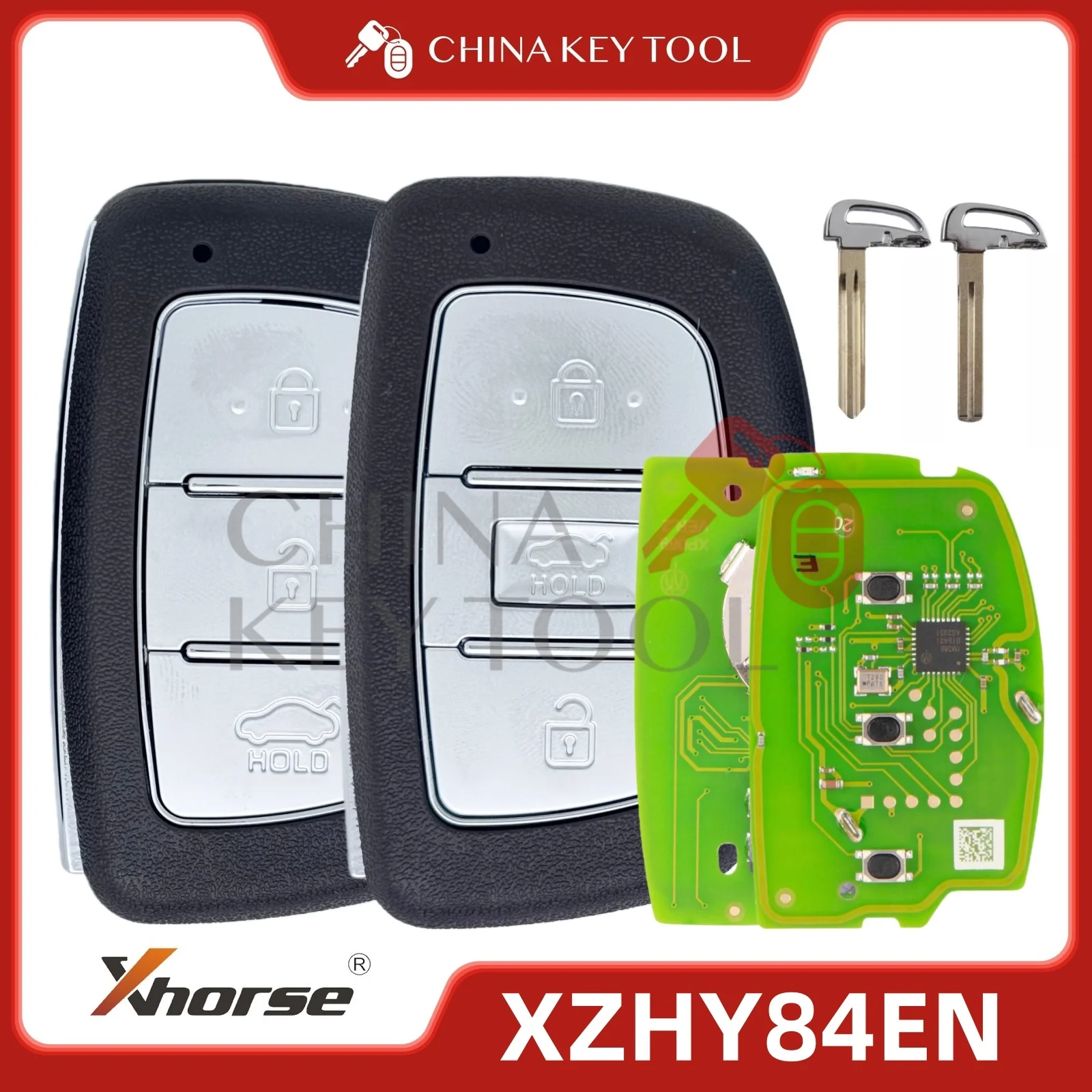 

XHORSE VVDI XZHY84EN Специальная печатная плата, 3 кнопки, ключ с корпусом, совместимый с моделями Hyundai, глобальная версия