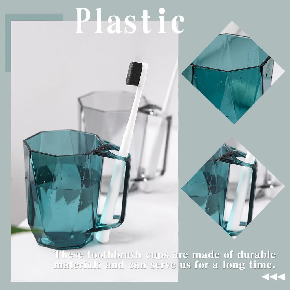 

3pcs Reusable Toothbrush Cups Practical Bathroom Tumbler Cups For Home Travel Camping Multi-Purpose Gargle Drinking Organizers
