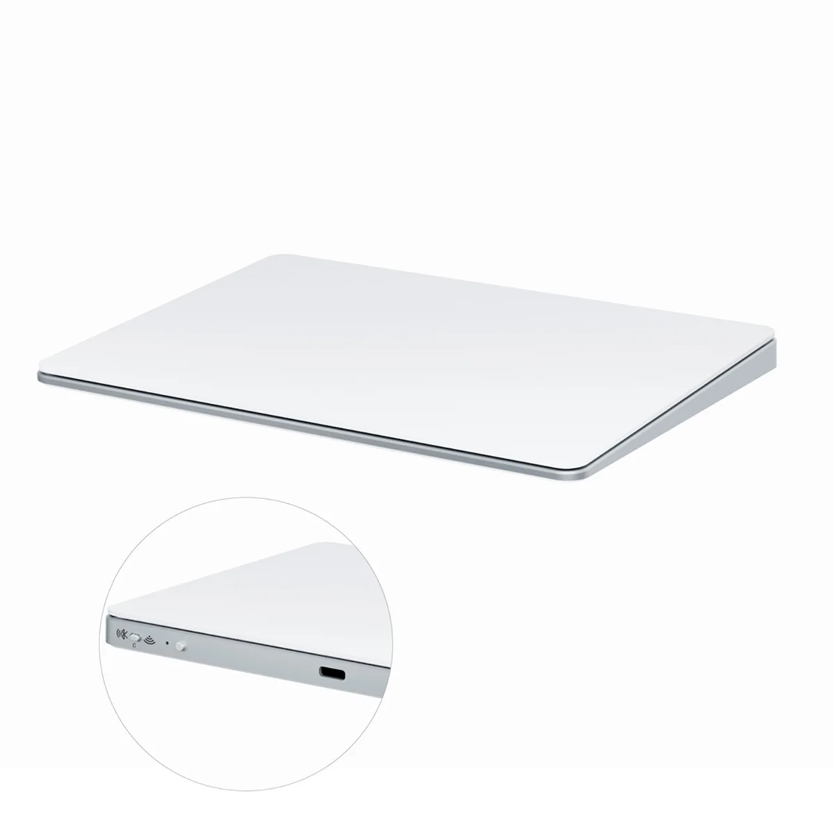 Bluetooth Touchpad Multifunktionsgesten Trackpad Wiederaufladbares kabelloses Touchpad für Laptop IOS, Weiß