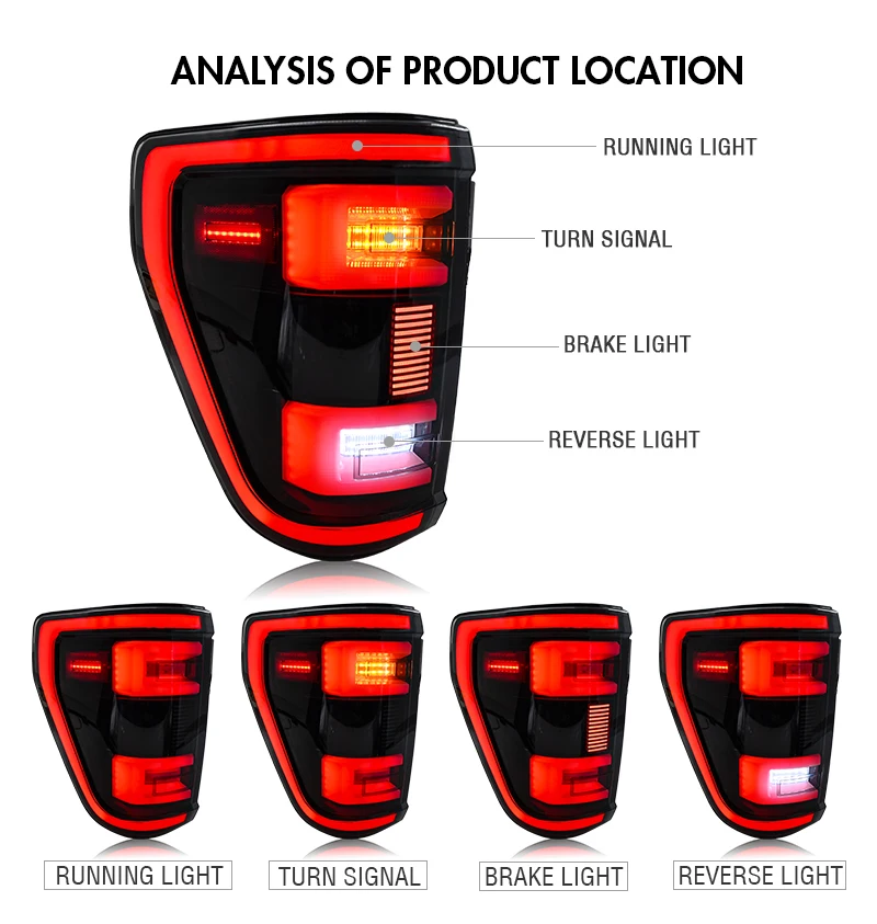 تجميعات الضوء الخلفي F150 LED كاملة 2021-2024 #2