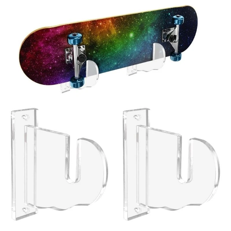 

Clear Acrylic Skateboard Display Rack Wall Mounted Long Board Skateboard Rack Horizontal Skateboard Storage Rack