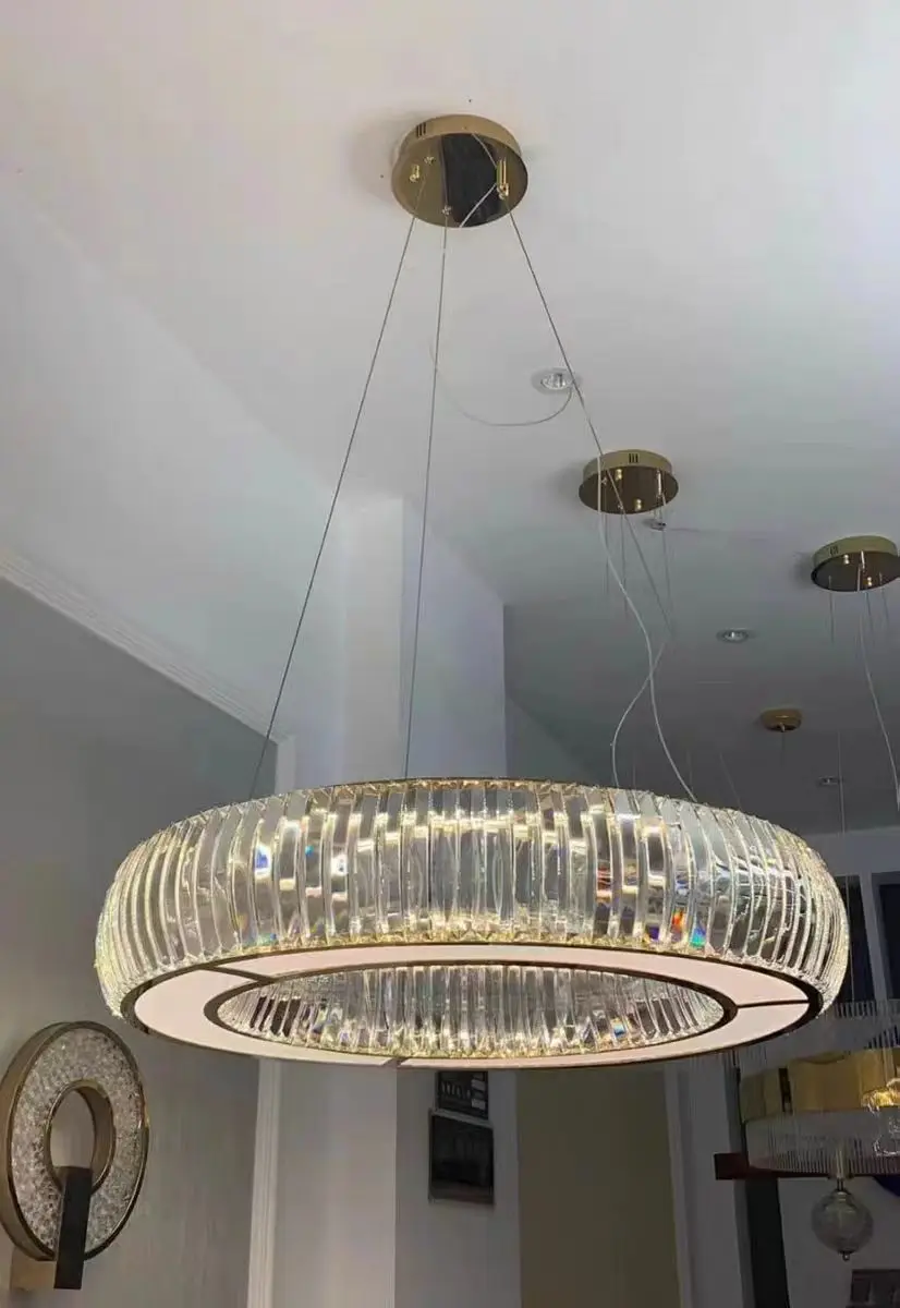 

Modern Luxury Led Crystal Ceiling Pendant Lights Living Dining Room Lighting Lustre Decor Chandelier Lamp Indoor Lights Fixture