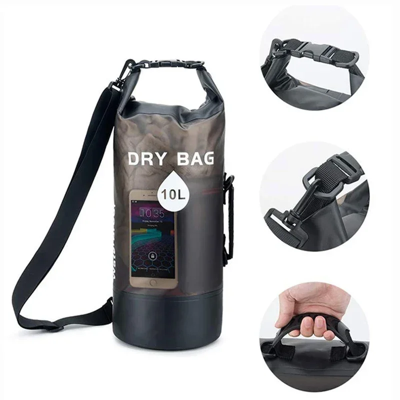 10L 20L Dry Bag Waterproof Storage Pack Pouch For Swimming Trekking Rafting Boating Kayaking Rafting Drybags Backpack XD117Y