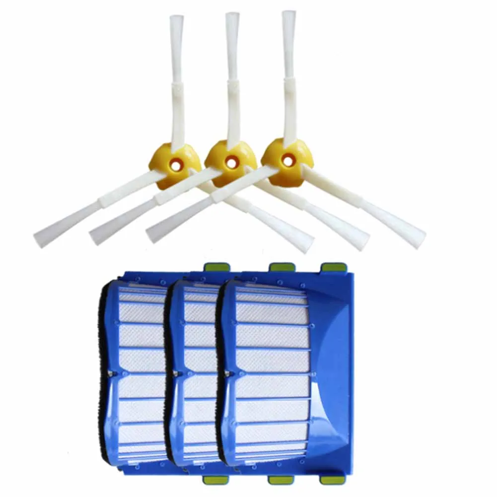6 sztuk/zestaw zestaw filtrów szczotki bocznej do IROBOT ROOMBA 500 600 700 Series odkurzacz części zamienne akcesoria