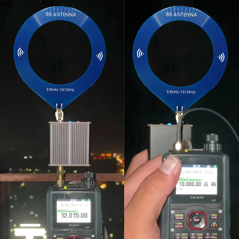 Antena Mini-pętla 9.9khz-181mhz interfejs SMA antena okrągła przenośna antena do odbiornika SDR z odbiornika sf6686