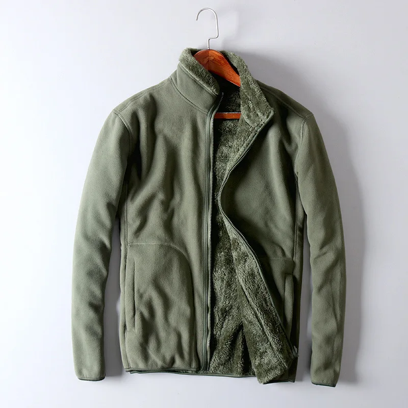 

Thiened Fce Outdoor Men's Sweater Stand Collar Jaet Winter Warm Long Sve Sweatirt Sle Clothing Outdoor Jaet