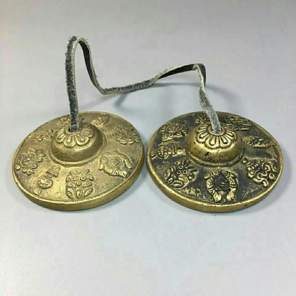 Nepalese Handmade Bells Tantra Dharma Bells Association Bells Brass Ding Xia Dingding Copper Dial Ethnic Percussion Instrument