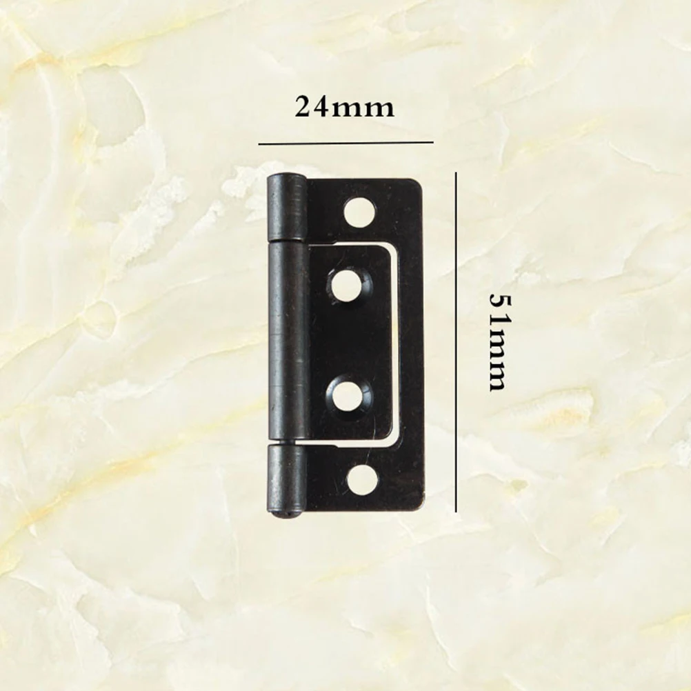 

6pcs Thickened Iron Pcs Door Loose-Leaf Anti-rust Mute Flat Hinge Mute Flat Door Durable Stainless Steel Furniture Hardware