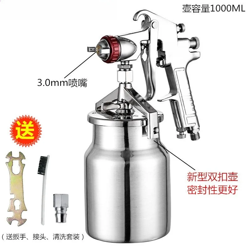 Water‑Based Paint Spray Gun Dual Gravity Cup 2.0‑4.0mm Nozzle Pneumatic Sprayer For Wall Furniture Industrial Painting Tool
