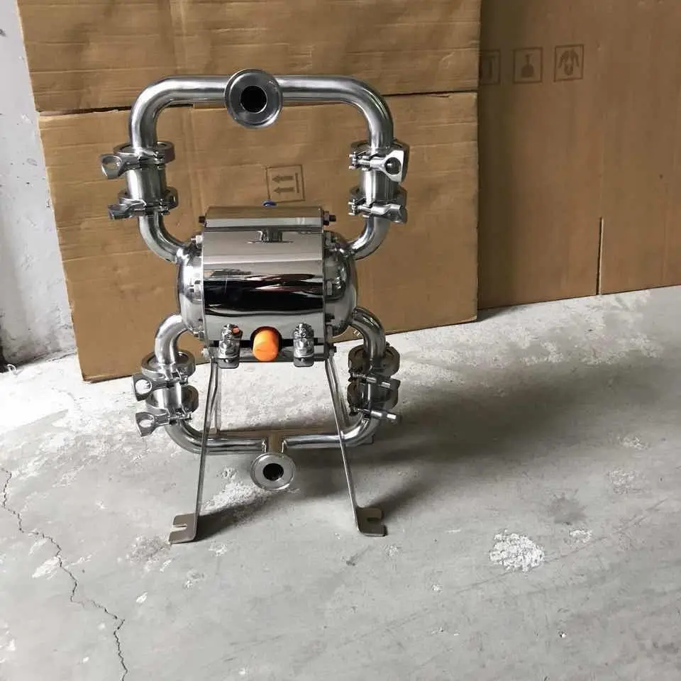 QBY3-W25 Food Grade Stainless Steel Air Operated Double Diaphragm Pump Sanitary Self-Priming Pump for Liquid Conveying