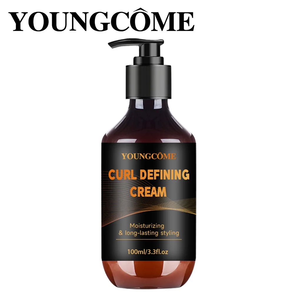 

100 мл эластин для вьющихся волос, длительный увлажняющий крем для предотвращения сухих волос, пухлых и вьющихся волос, натуральный объемный крем для укладки волос