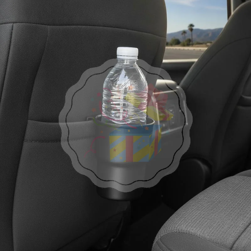 Car Multifunctional Cup Organizer Phone Beverage Storage Stand Compact Trash Can for All Auto Models