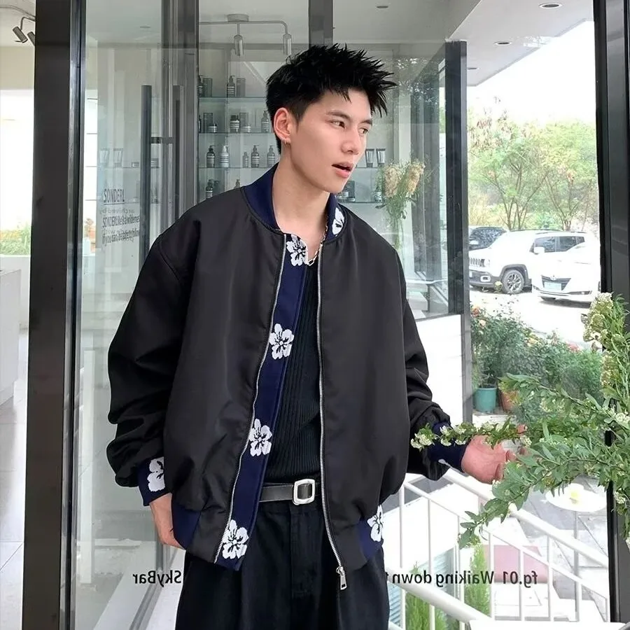 

Свободная мужская куртка Jaet Flight Baseball irt на молнии, дизайн осень-зима, большой размер 250, верхняя одежда в американском стиле High Street Sle