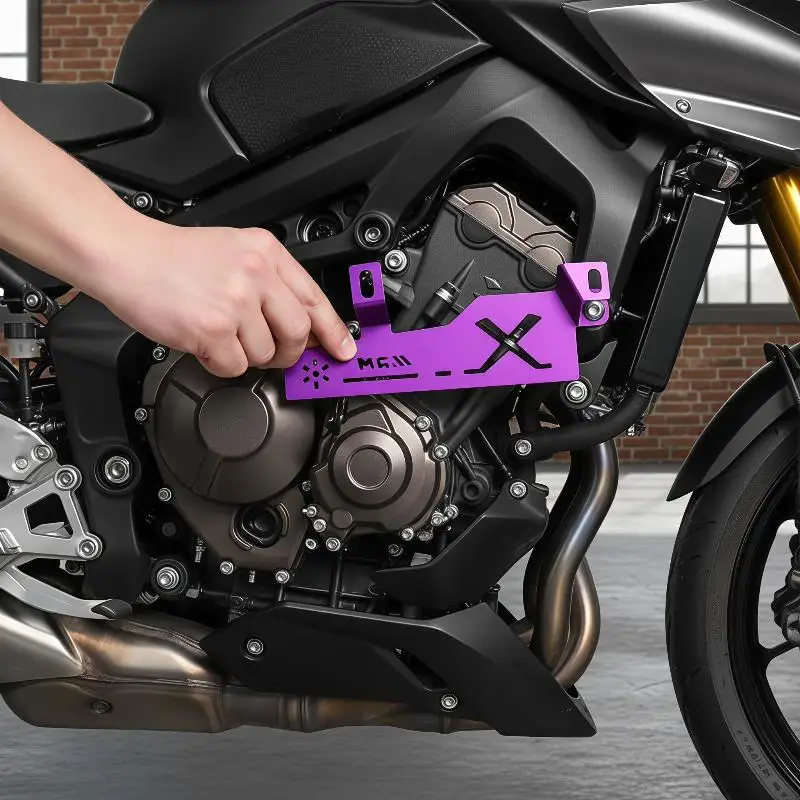 1Pc Motorcycle Water Tank Mesh Decorative Bracket Rustproof Aluminum Alloy Radiator Guard for Motorbike DIY Customization Proje