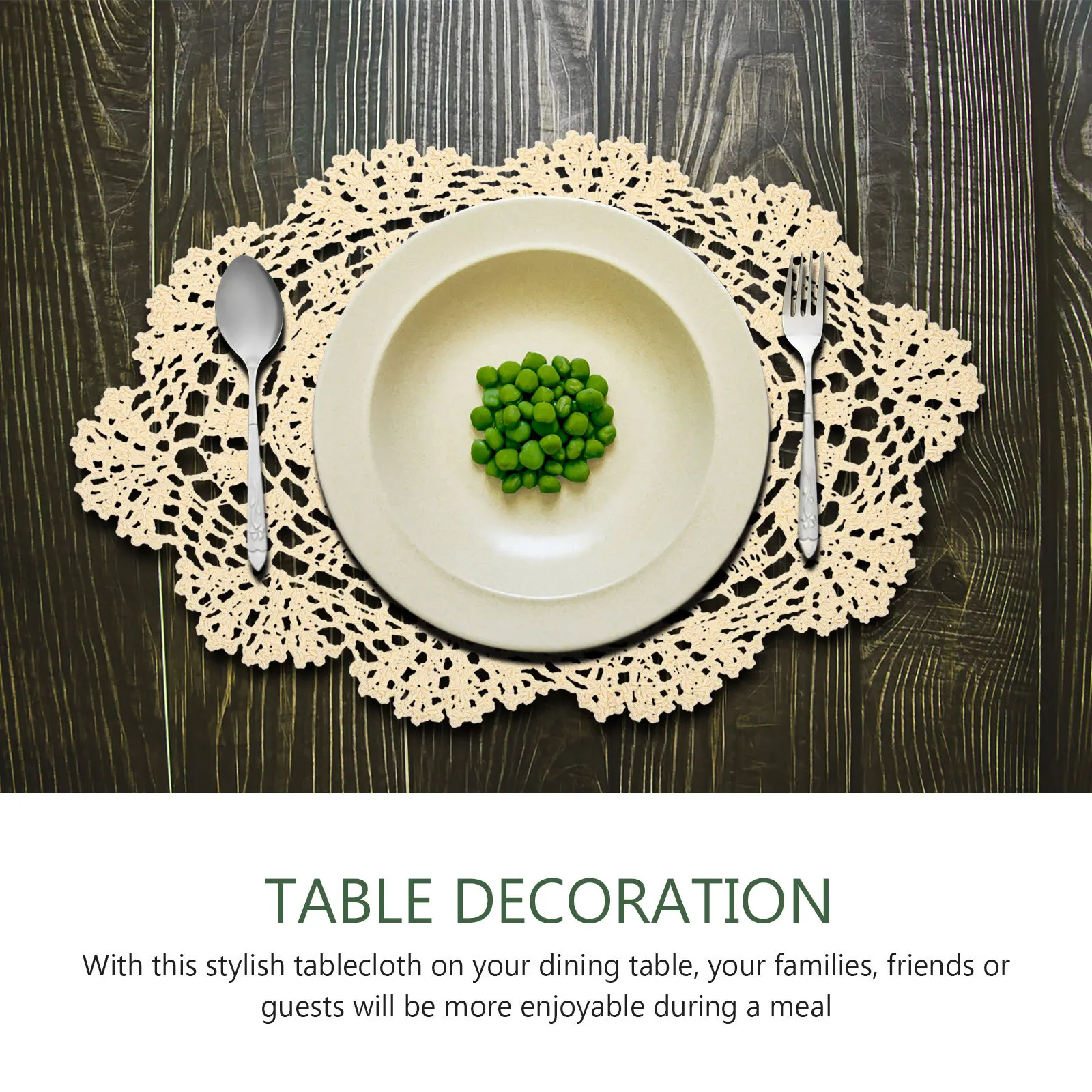 

Cotton Crochet Table Mat Lace Placemat Rustic Dinning Table Decor Farmhouse Decorative Tablecloth Lace Placemats