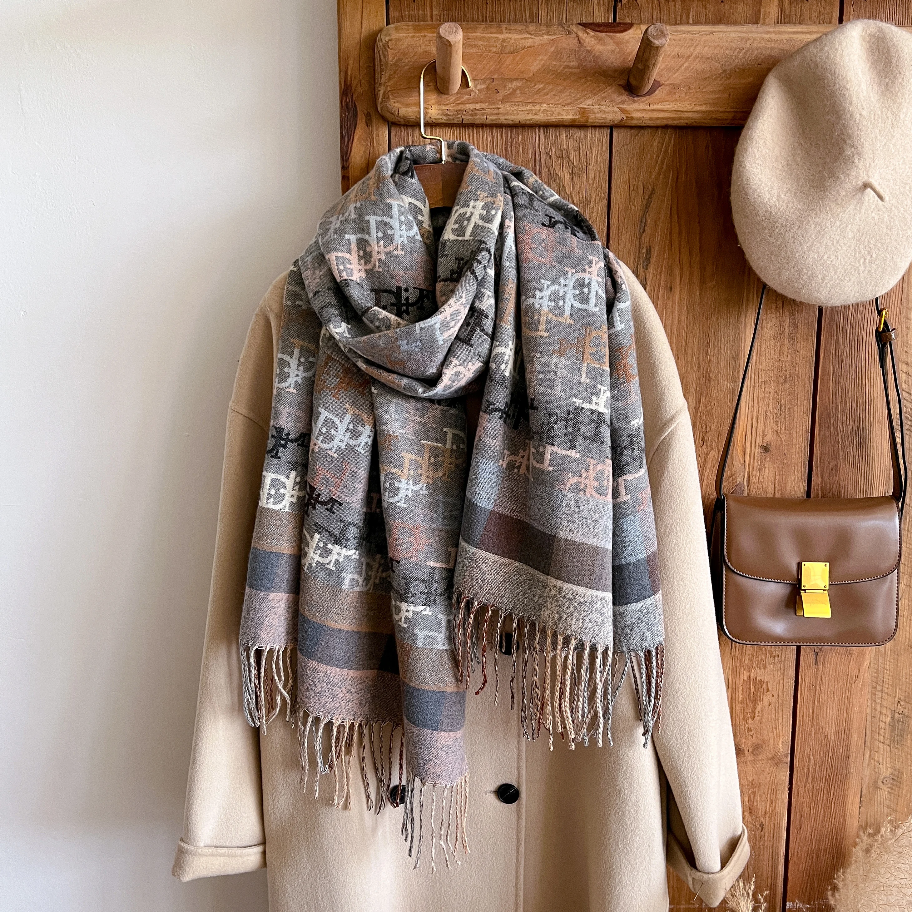 Winter Neue Marke Nationalen Stil Paisley Design Dicke Pashmina Warme Schal Lange Quaste Druck Schal Frauen Halten Warme Poncho Stolen – Detail 14