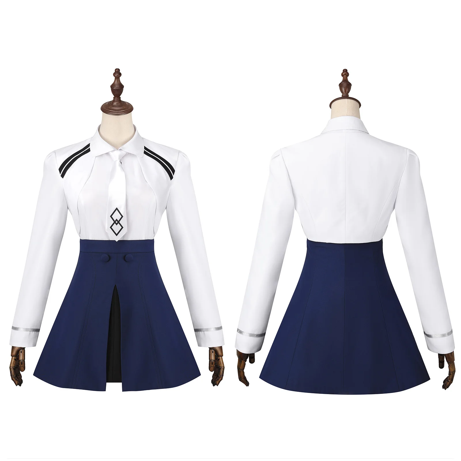 

Mash Kyrielight Cosplay Costume Grand Order Game Girl White Shirt Short Skirt Jacket Halloween Carnival Party Uniform Set