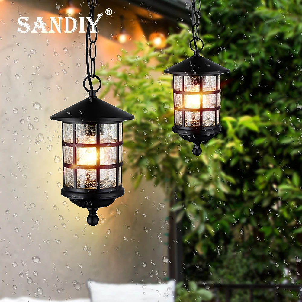 Outdoor Pillar Light Porch Wall Lamps Retro Standing Vintage Chandelier Led Lighting for House Gate Patio Aisle Exterior Sconce