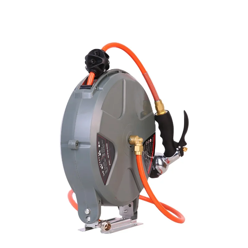 2025Cloquant flexible automatique et bobine de tuyau d'eau en PU rétractable lent
