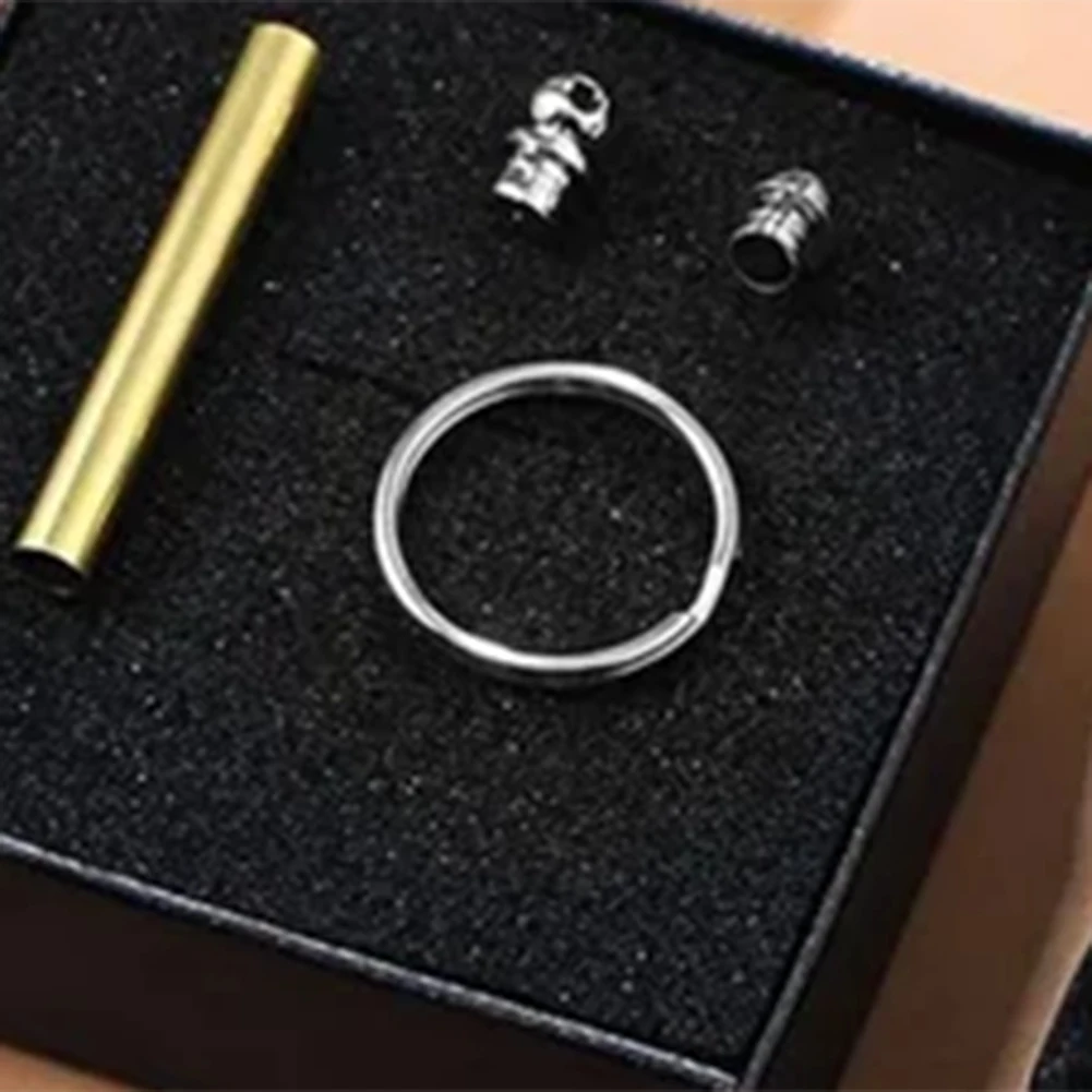 ABPP Keychain Kit Wood Turning Accessories Mandrel Wood Turning Keychain Suitable for Woodworking Gifts Silver