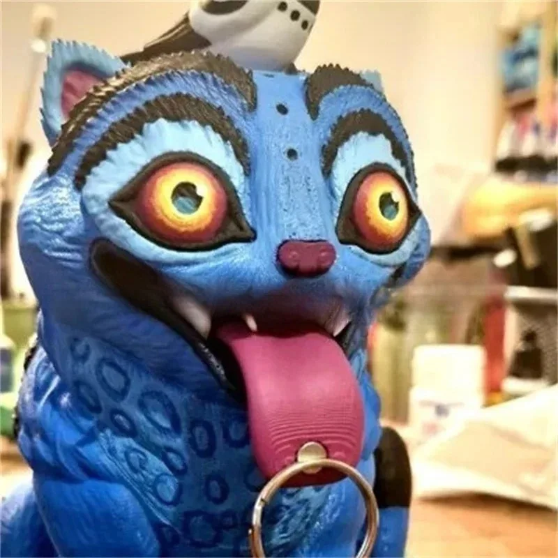 15cm 케이팝 데몬 헌터즈 호랑이 피규어 귀여운 애니메이션 호랑이 레진 조각품 새와 함께 판타지 홈 가든 정원 장식품