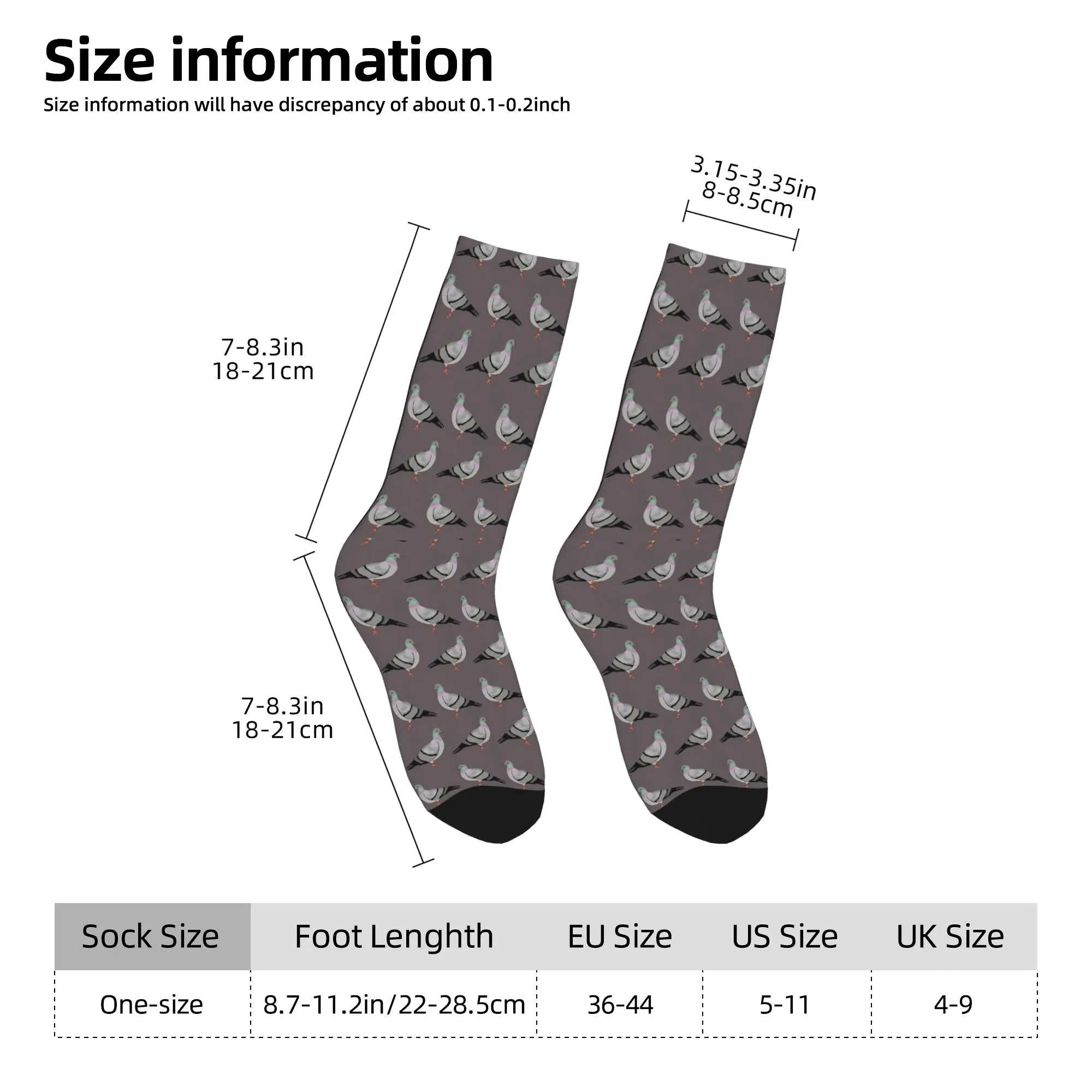 

Pigeon Walk Stockings Gothic Socks Men Quality Socks Autumn Running Custom Anti Sweat Socks Gift