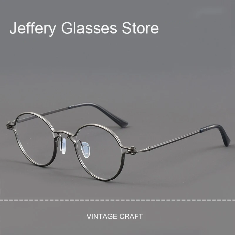 Japanese Design Glasses Frame Men Women Round Titanium Fashion Retro Prescription Eyeglasses Optical Eyewear Reading Spectacles