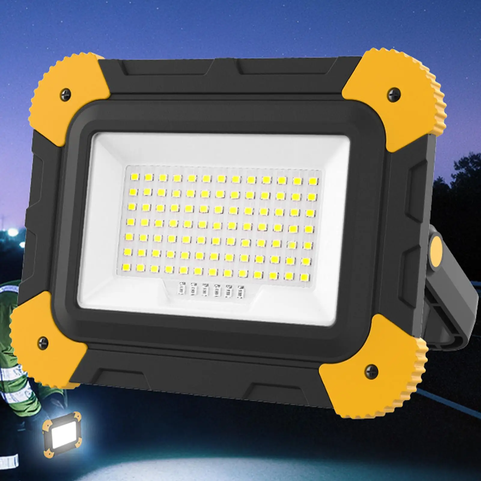 أضواء LED مصباح بعمود قابل للطي أضواء خيمة LED لمواقع البناء ورشة عمل المرآب إصلاح المنزل الإنقاذ الصيد التنزه