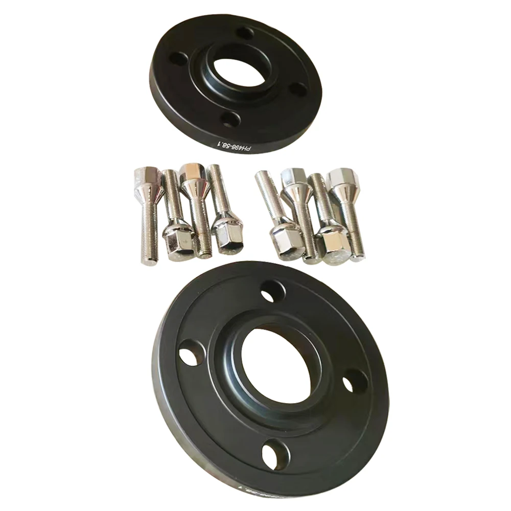 2pcs 20mm 0.79inches Centric Bore 58.1 4X98 Wheel Spacers for Car Fiat Alfa Romeo Fiat Panda with 8pcs 12*1.25 Cone Type Bolts