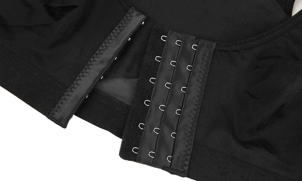 Postoperativer Kompressions-BH für Frauen mit Vorderverschluss, Drahtloser Sport-BH mit Rückenstütze, Komfortabler Bustier – Detail 10