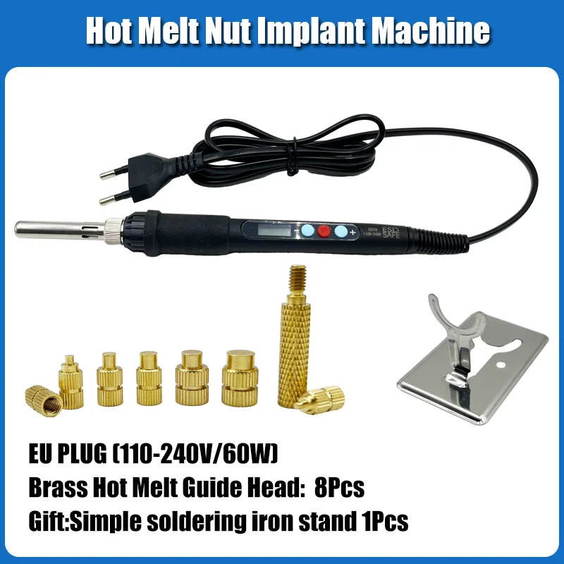 M2 m3 m4 Messing einsatz mutter Edelstahls ch raube Eisens pitze Set Wärme Heiß schmelze Rändel eingebettet Kupfer mutter Schraube des Kunststoff-3D-Druckers – Detail 22