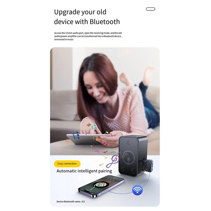 M07K-Flugzeug Bluetooth 5,4 Empfänger Sender Adapter 3,5 MM AUX MP3 Player HIFI Audio Adapter Für PC TV Auto hause Lautsprecher