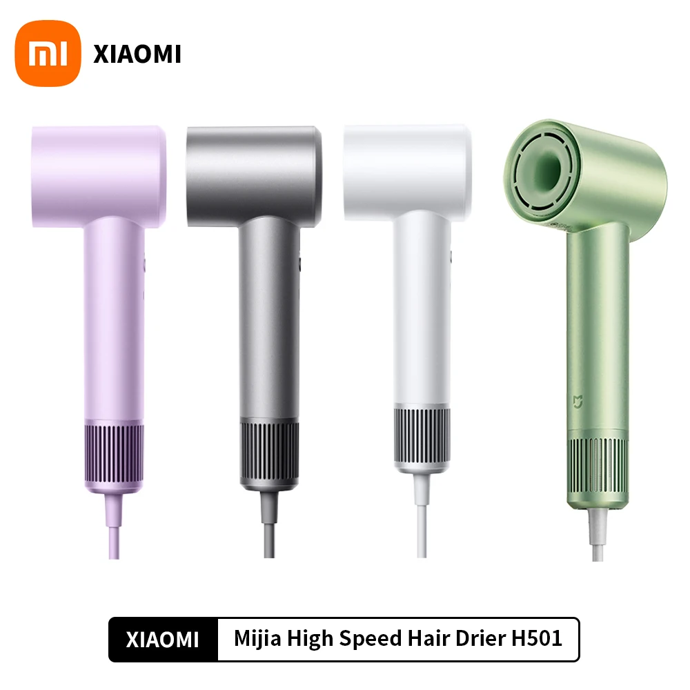 XIAOMI mijia High Speed Hair Drier H501 220V 2min Rapid Dry Hair 3-color Low Noise Smart Temperature Control Anion Hot/cold air