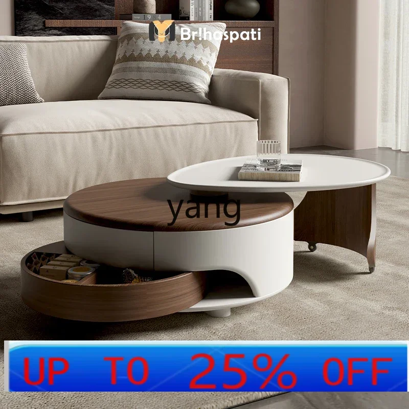 

LH new simple coffee table living room home light luxury modern advanced round tea table