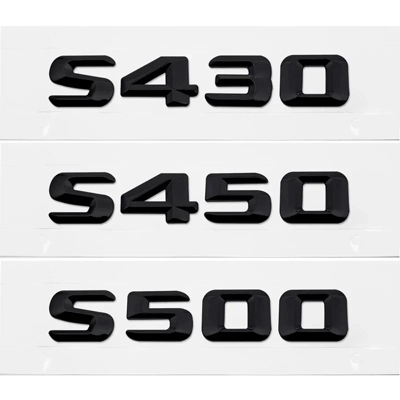 Modificado 3D Carta Etiqueta Do Carro, Tronco Traseiro Cauda Decorativa Emblema, Emblema para Mercedes Benz S400, S420, S430, S450, S500, S550, S600, S650