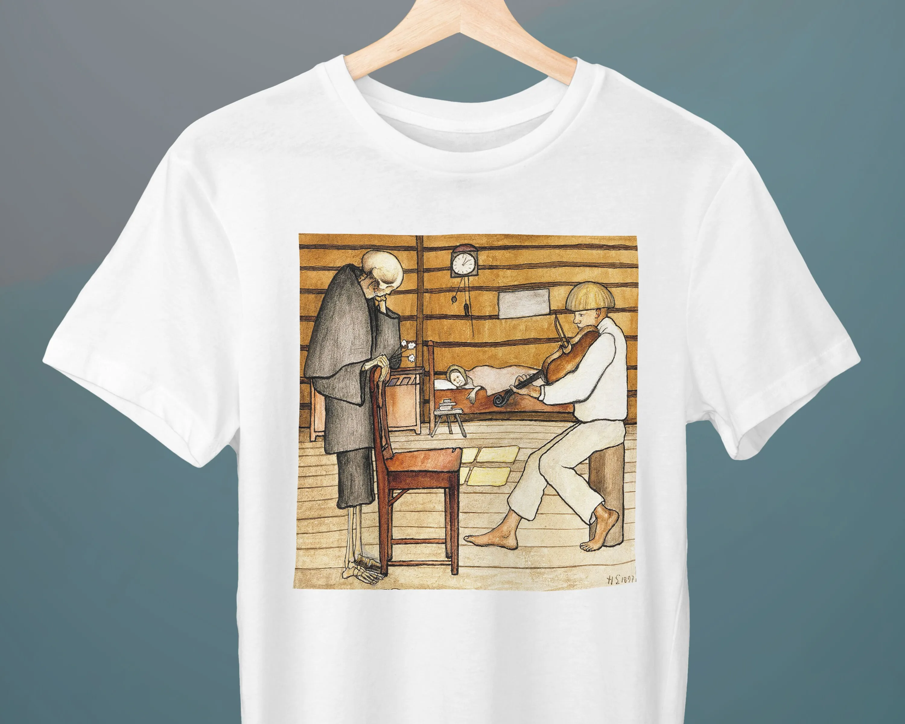 Death Listens Hugo Simberg Painting Unisex T-shirt Death