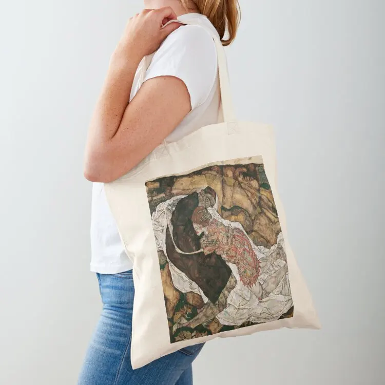 

Egon Schiele Death And The Maiden Tote Bag Canvas shoulder bag Shopping bags Canvas bag for women Canvas stote
