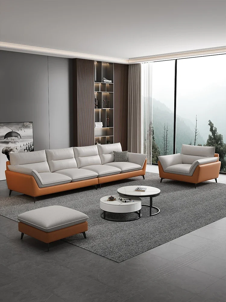 Cloth sofa, science and technology, cloth living room, straight row, imperial concubine, Italian style, luxurious and modern