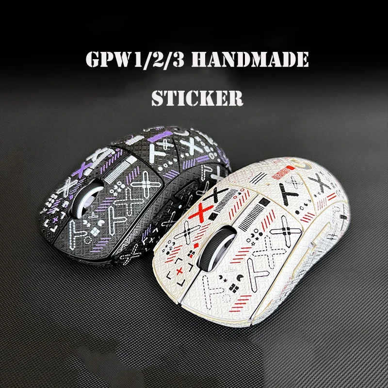Esports Mouse Grip Tape Skate GPW1/2/3 Handmade Sticker Personalize Dazzling Mouse Foot Anti Slip Sticker for Logitech G PRO X