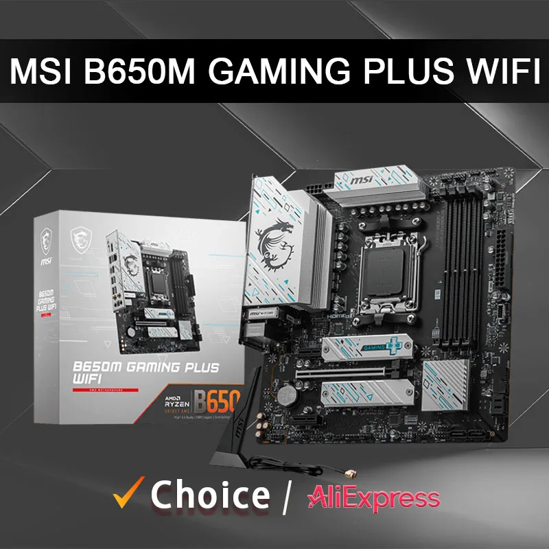 

MSI B650M GAMING PLUS WIFI New AMD B650 Supports DDR5 192GB AMD Ryzen 7000 8000 9000 Series Socket AM5 Motherboard