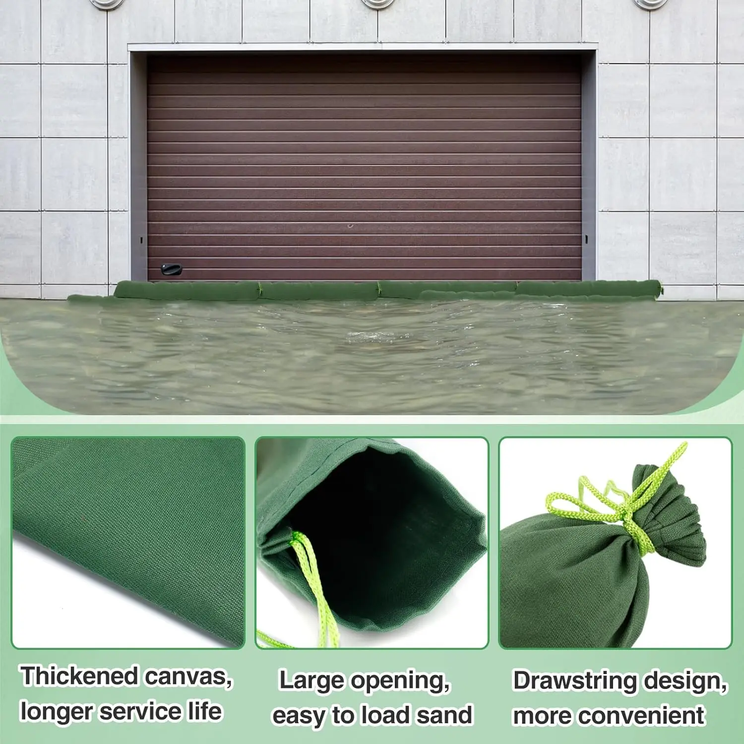 1PCS Sandless Sand Bags for Anti Flood Control Water Activated Flood Barriers for Home Door Alternative Sandbag Rain Protection