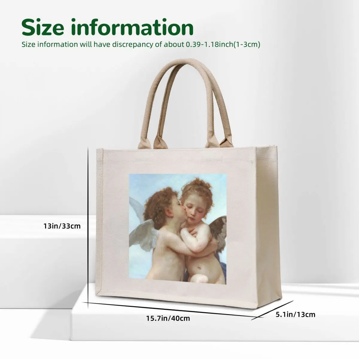 First Kiss Angels Tote Bag reusable shopping bags eco bag folding personalized tote custom fabric bag
