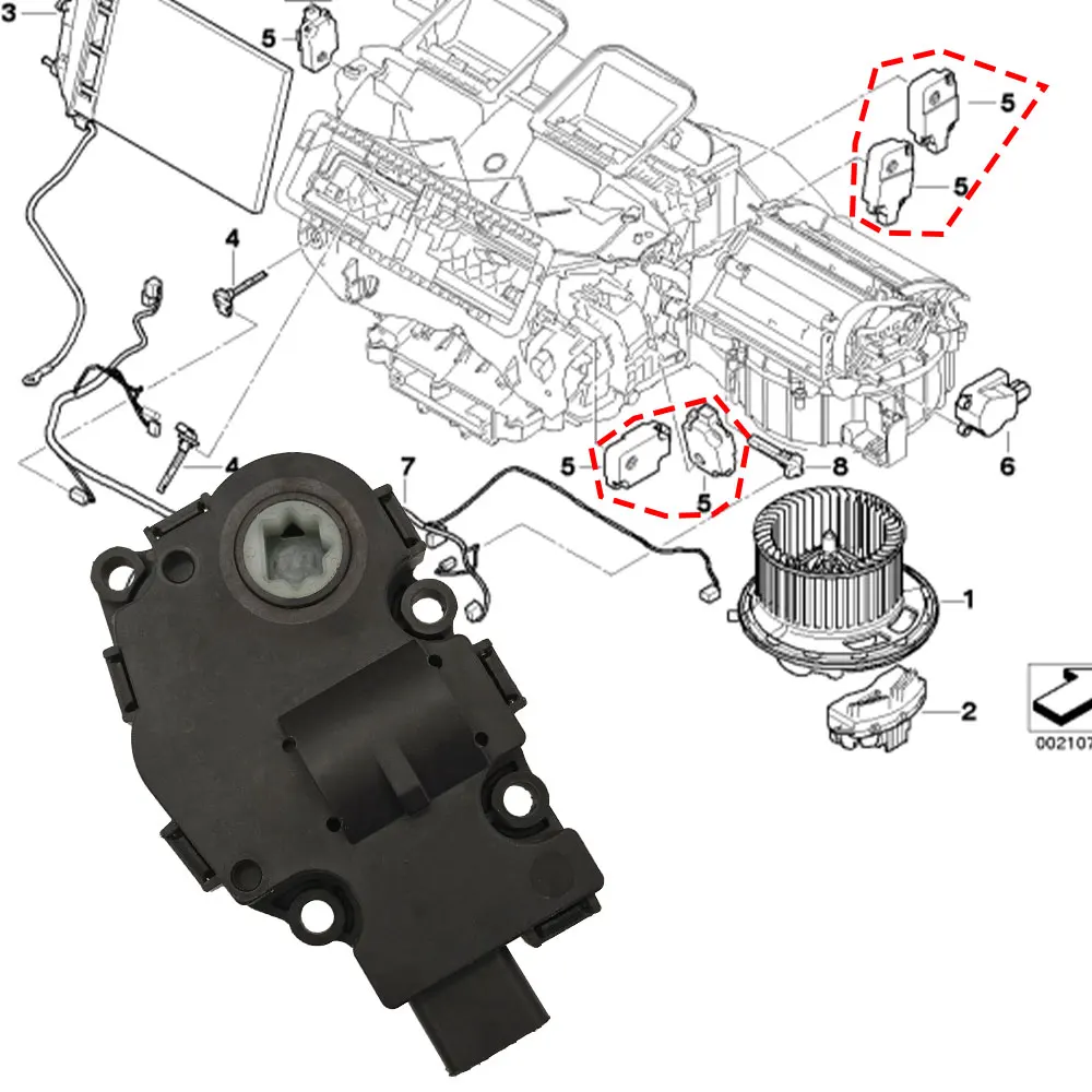 For BMW E87 F20 E90 E93 F30 F32 F36 Car Air Heater Climate Control Actuator Bracket Servo Motor For BMW 1 3 4Series 118 320 430