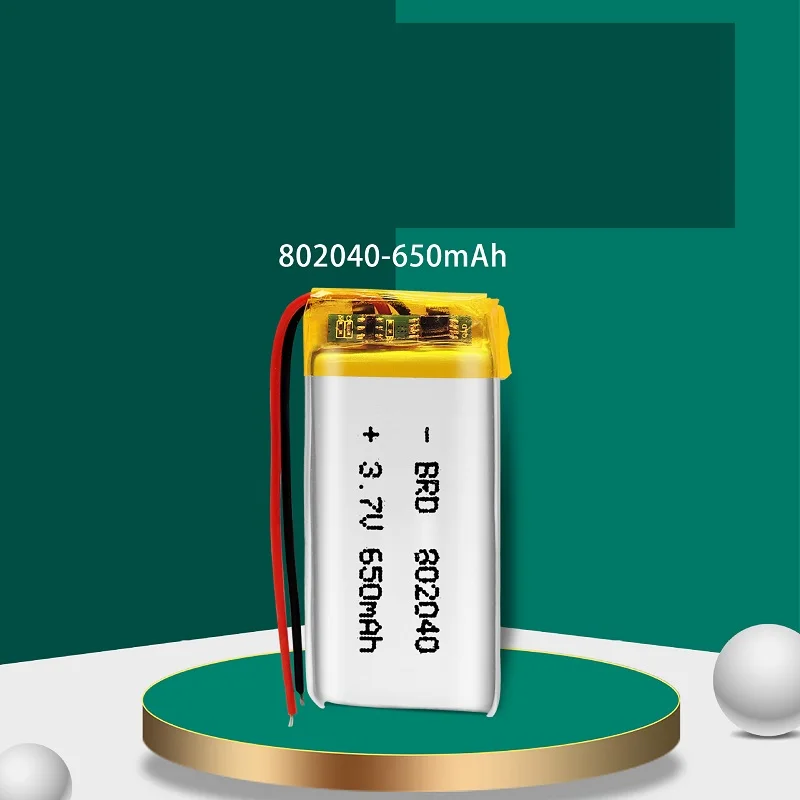 3,7 В 650 мАч 802040 литий-полимерная батарея литий-полимерные аккумуляторные батареи для MP3 MP4 GPS Bluetooth-гарнитура ручка для записи