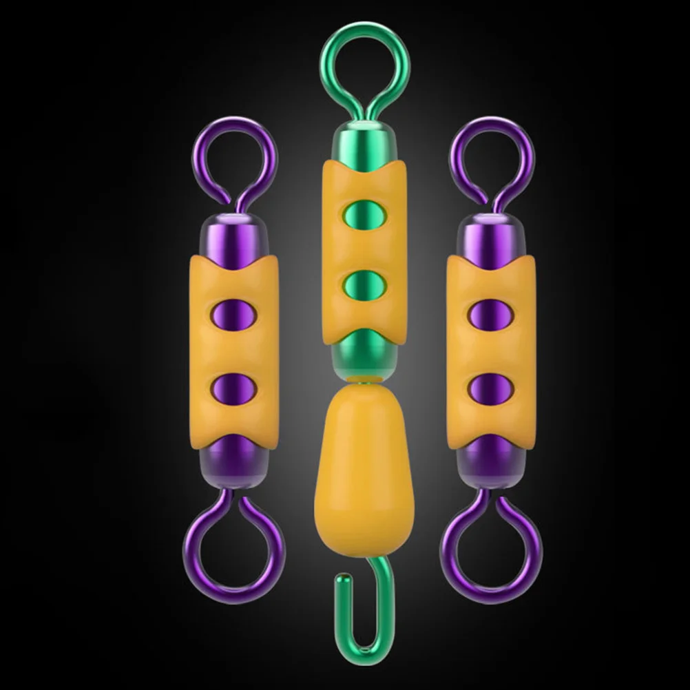 

8pcs Bearing Swivels Connector For Fishing Tackle Outdoor Angling Gear Fishing Lure Rolling Swivels Copper