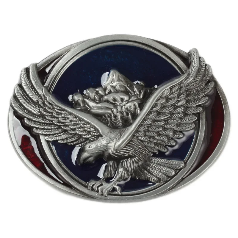 Bald Eagle Belt Buckle Handmade Homemade Belt Accessories Waistband DIY Western Cowboy Rock Style Smooth Components METAL 3D