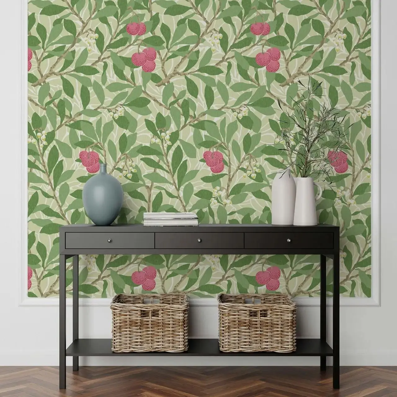 

Обои Peel and Stick William Morris Arbutus, ботанические настенные обои, винтажные обои с цветочным рисунком для домашнего декора, традиционные без наклеивания