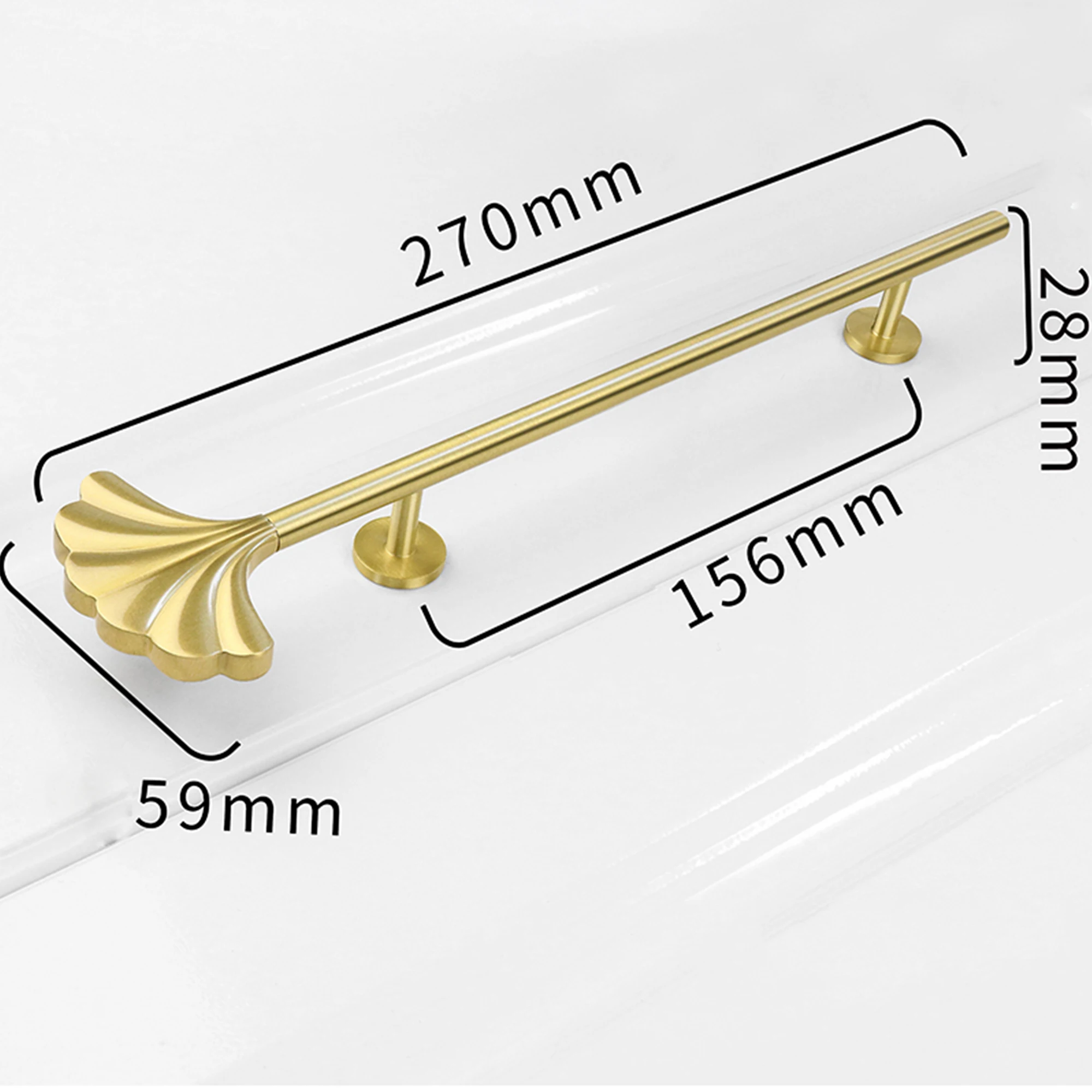 1PC Solid Brass Ginkgo Leaf Shape Furniture Handles Gold Cabinet  Handles Hardware Home Decor Wardrobe Pulls Cupboard Door Knobs image 6