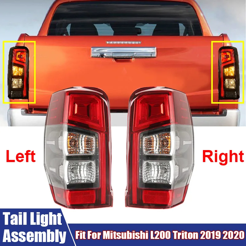 Left Right Car Taillight Signal Lamp Assembly LED Rear Tail Lamp With Bulb & Wiring Harness For Mitsubishi L200 Triton 2019 2020